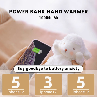 Rimani confortevole e connesso con la nostra piccola pecora Hand Warmer Power Bank ovunque