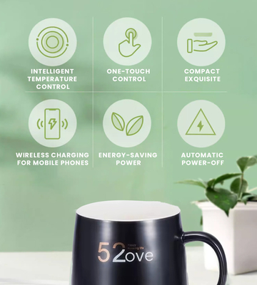 Stylish Mug Heated Coaster Set La combinazione perfetta di stile e funzionalità