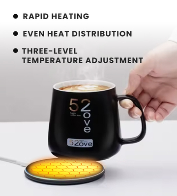 Stylish Mug Heated Coaster Set La combinazione perfetta di stile e funzionalità