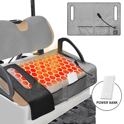Protezione dal surriscaldamento Pad di riscaldamento per golf per carrello da golf cuscino per sedile di riscaldamento materiale lavabile Fonte di alimentazione CC/AC