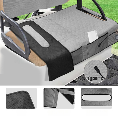 Protezione dal surriscaldamento Pad di riscaldamento per golf per carrello da golf cuscino per sedile di riscaldamento materiale lavabile Fonte di alimentazione CC/AC