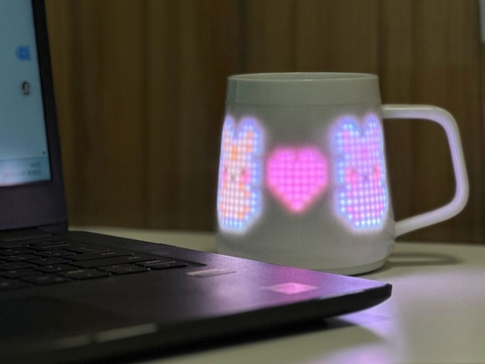Regali personalizzati per la Festa della Madre Tazza di ceramica potenziata con pixel display regalo di design moderno