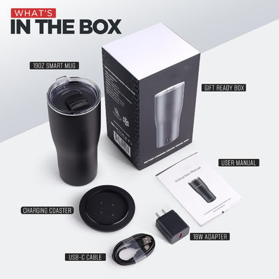 Tazza di caffè riscaldata personalizzata con schermo a LED Temperatura autoadattabile per una bevanda diretta conveniente per auto di viaggio