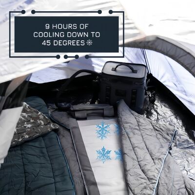 Sedile da campeggio portatile con design ergonomico e pad di raffreddamento staccabile per attività e eventi all'aria aperta confortevoli