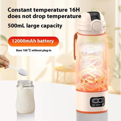 Cordless Baby Bottle Warmer With Rechargeable Battery And Stainless Steel Liner Providing Heating And Precise Temperature Control
