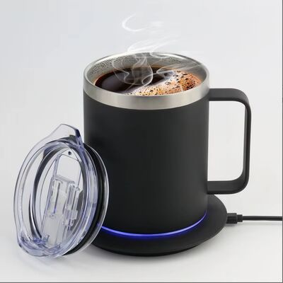 Mug portabile auto riscaldamento all'ingrosso 5000 MAh Batteria 18 oz Caffè scaldacamere auto riscaldamento ricaricabile Mug di viaggio per ufficio