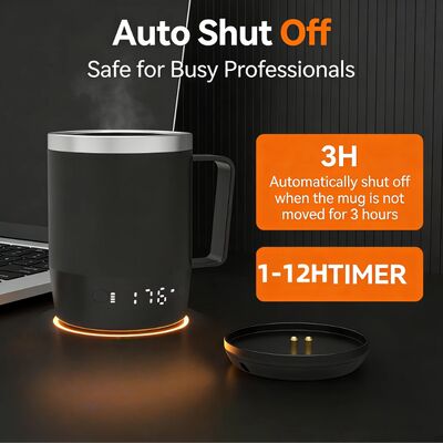Mug portabile auto riscaldamento all'ingrosso 5000 MAh Batteria 18 oz Caffè scaldacamere auto riscaldamento ricaricabile Mug di viaggio per ufficio