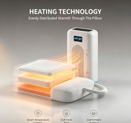 Cospinetto elettrico di riscaldamento Compatto e facile da posizionare cuscino con regolazione automatica della temperatura che supporta il riposo e il sonno confortevole