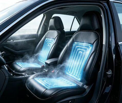 Cuscino per sedile riscaldato per auto raffreddato ad acqua realizzato in materiali TPU e pelle PU che offrono durata e resistenza alle fuoriuscite