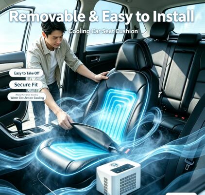 Cuscino sedile riscaldato per auto raffreddato ad acqua, funzionante a tensione standard di 12V con potenza totale nominale di 84W, garantendo un consumo sicuro ed energetico