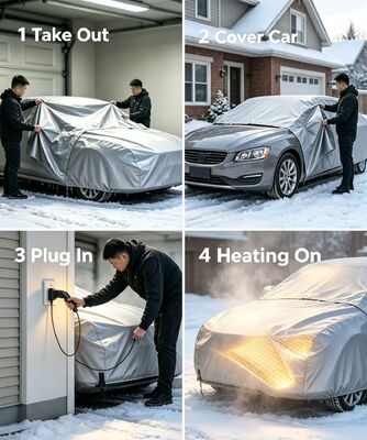 Cappuccio riscaldante flessibile per auto con opzioni personalizzabili e servizi OEM che forniscono un riscaldamento costante e protezione del motore in inverno