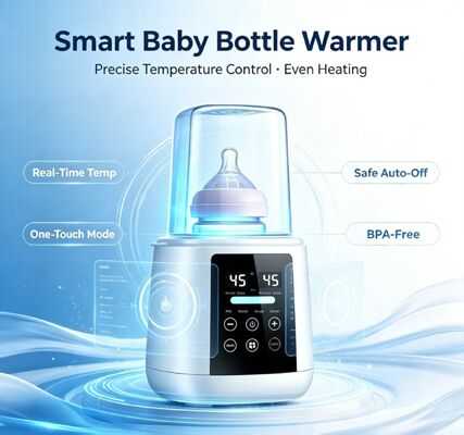 200W Caldaio elettrico per biberon 30-65°C Controllo della temperatura Protezione da combustione secca Spegnimento automatico Caldaio per latte materno Sacchetti di stoccaggio Biberon in vetro in silicone PP