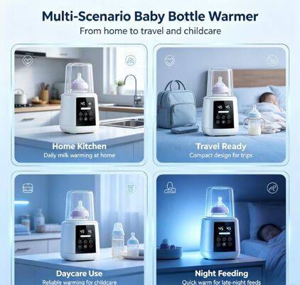 200W Caldaio elettrico per biberon 30-65°C Controllo della temperatura Protezione da combustione secca Spegnimento automatico Caldaio per latte materno Sacchetti di stoccaggio Biberon in vetro in silicone PP