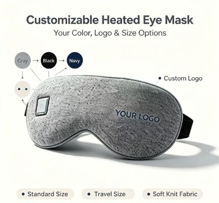 Maschera oculare riscaldata, Super Soft PU Maschera oculare elettrica calda 35-55°C Temperatura regolabile, 1000mAh Maschera oculare riscaldante portatile ricaricabile per alleviare la stanchezza oculare, uso scolastico a domicilio in ufficio di viaggio