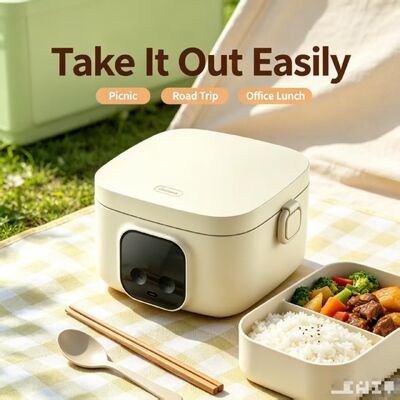USB Electric Heating Lunch Box, 304 Stainless Steel Portable Food Warmer, 500ml Temperatura regolabile contenitore di riscaldamento alimentare, Isolamento 3-4H per picnic campeggio viaggi su strada