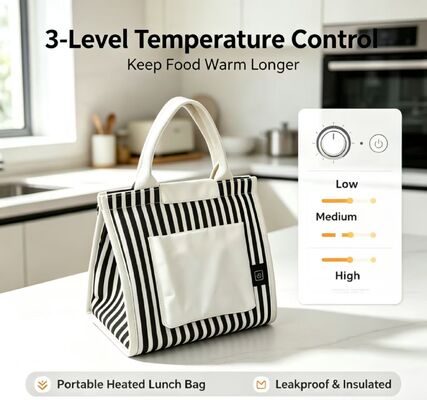 La borsa termica portatile definitiva per viaggi in auto, campeggio e ufficio — Borsa per il pranzo riscaldata alimentata via USB con tecnologia di riscaldamento rapido