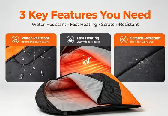 Sacchetto da letto per cani riscaldato resistente all'acqua e a prova di graffi, con regolazione di temperatura a 3 livelli, sacchetto da letto per animali da compagnia in poliestere resistente per diverse razze di cani, con montatura in cotone cavo per il vento invernale