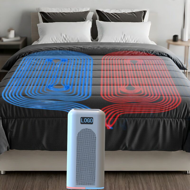 Copertura di raffreddamento con sistema di controllo climatico a doppia zona per regolare la temperatura con precisione e migliorare il comfort del sonno profondo