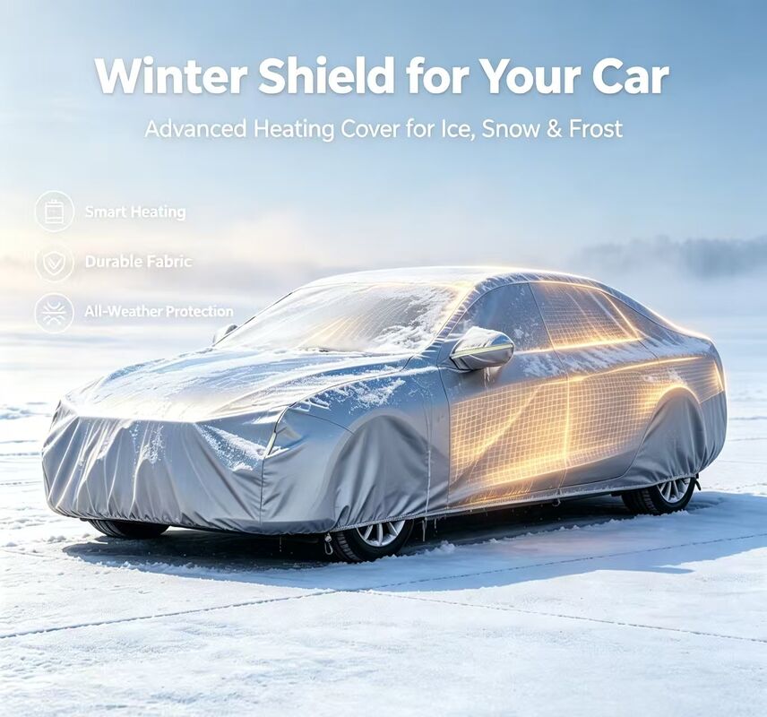Cappuccio riscaldante flessibile per auto che offre riscaldamento e protezione da neve, gelo e temperature sotto zero per vari tipi di veicoli