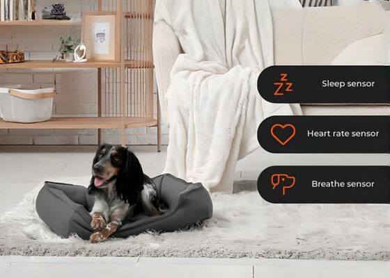 Cuccia Intelligente OEM per Cani con Monitoraggio della Salute, Tracciamento APP Sonno/Cuore/Respiro per Cani Cuccioli Anziani Tranquillità