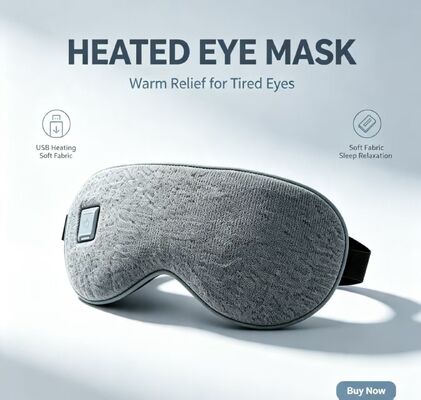 Maschera oculare riscaldata, Super Soft PU Maschera oculare elettrica calda 35-55°C Temperatura regolabile, 1000mAh Maschera oculare riscaldante portatile ricaricabile per alleviare la stanchezza oculare, uso scolastico a domicilio in ufficio di viaggio
