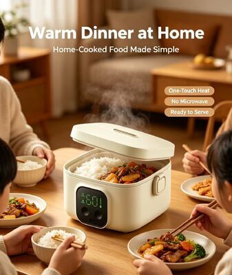 Home Electric Heating Lunch Box, Mini Portable Food Warmer, 304 in acciaio inossidabileRiscaldamento veloce, risparmio di spazio per la cucina familiare domestica