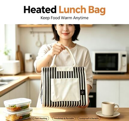La borsa termica portatile definitiva per viaggi in auto, campeggio e ufficio — Borsa per il pranzo riscaldata alimentata via USB con tecnologia di riscaldamento rapido