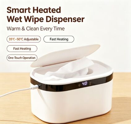 Scalda salviettine umidificate e dispenser per salviettine umidificate riscaldate